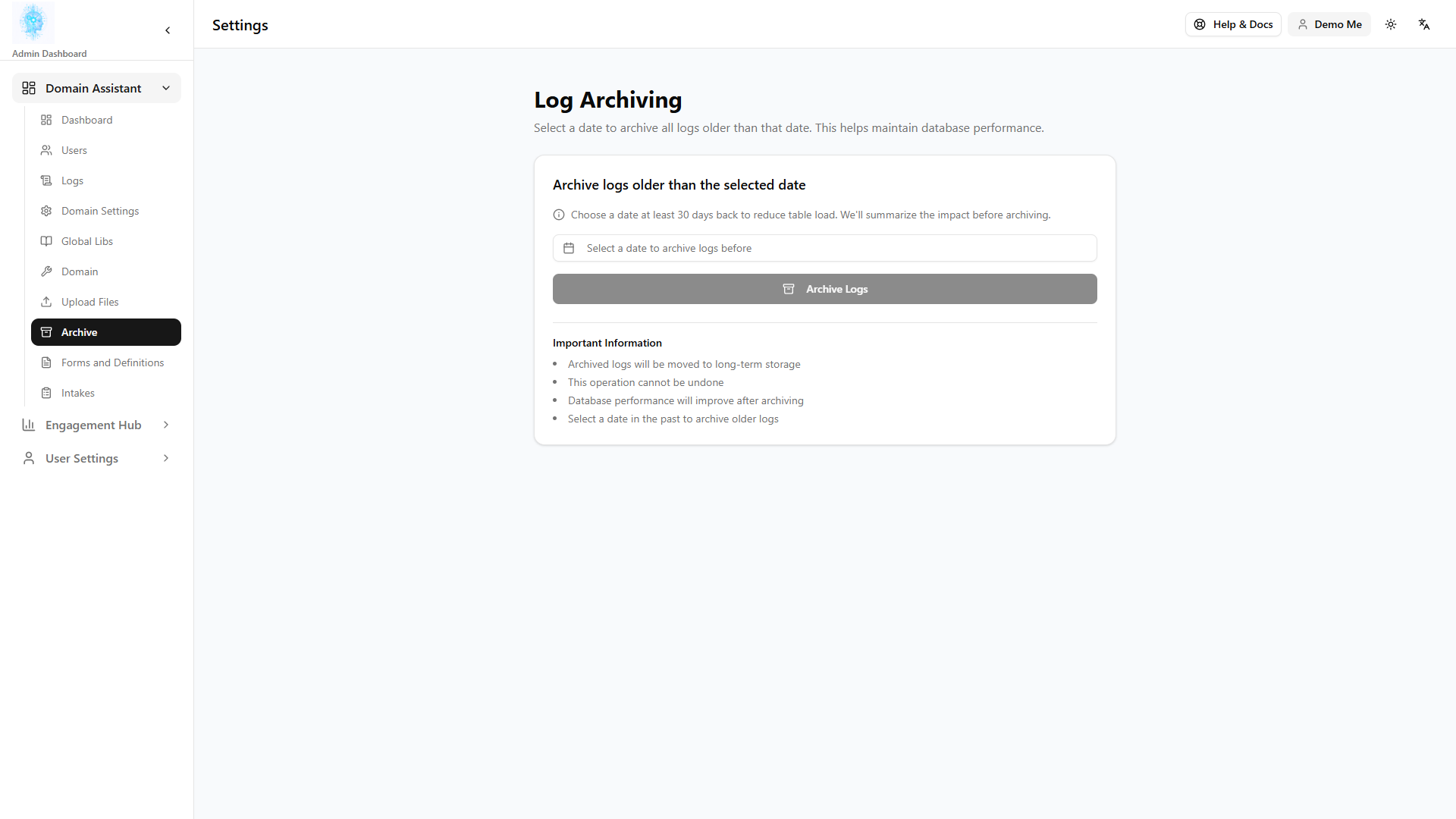 Domain Assistant archive