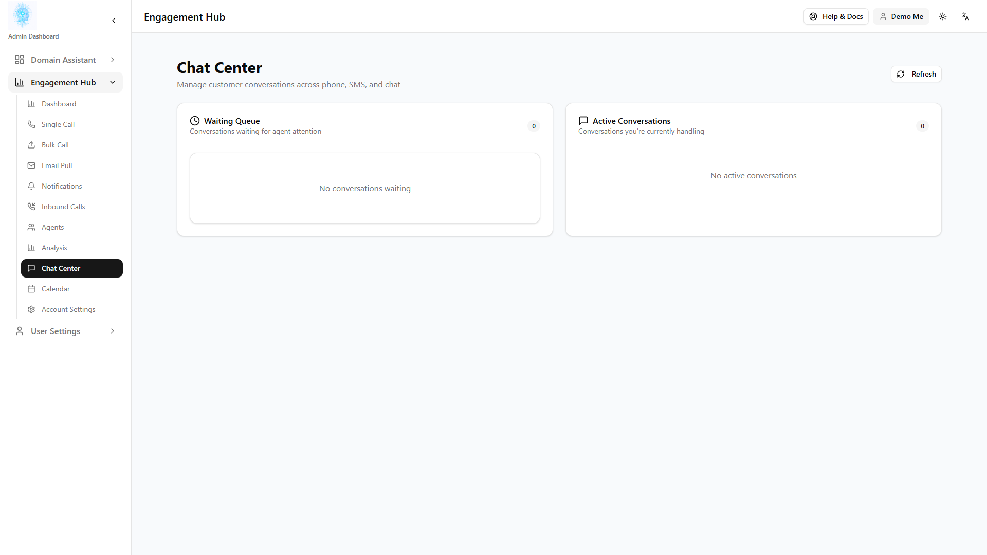 Chat Center queue